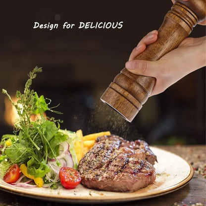 Wooden Pepper Grinder Pepper Mill Set Manual Home Salt Pepper Powder Bottle ﻿ - 5inch