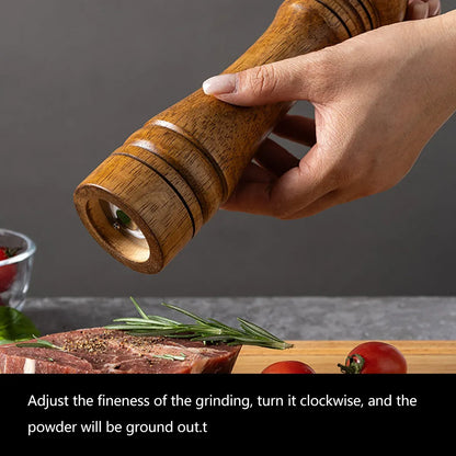 Wooden Pepper Grinder Pepper Mill Set Manual Home Salt Pepper Powder Bottle ﻿ - 5inch