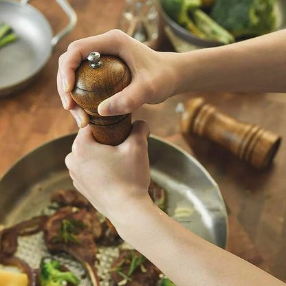 Wooden Pepper Grinder Pepper Mill Set Manual Home Salt Pepper Powder Bottle ﻿ - 5inch