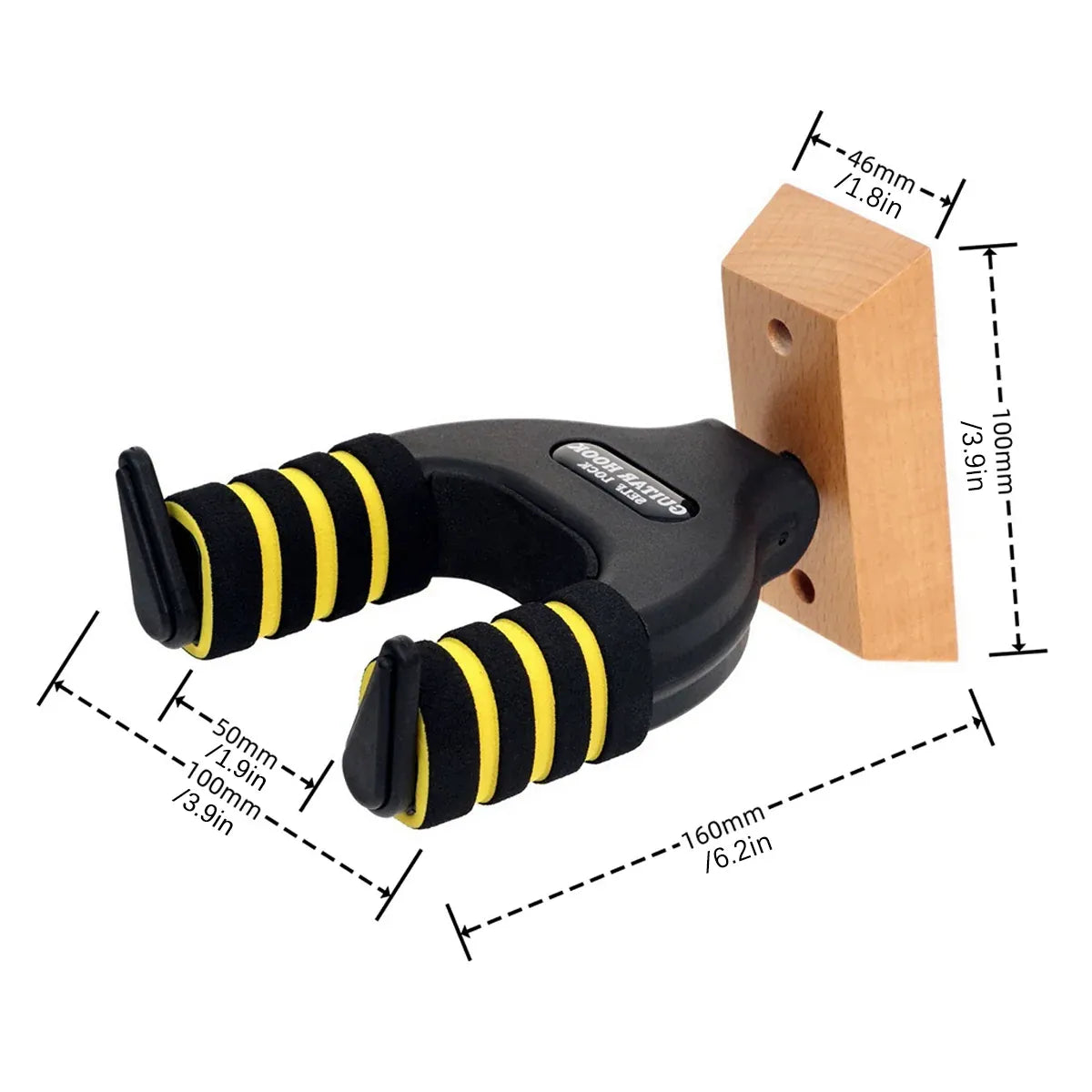 Guitar Stand Self Locking Hook Wall Mounted Hanger Guitar Hook Heavy Duty Holder