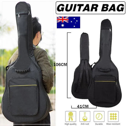 41 Inch Acoustic Guitar Bag Waterproof Oxford Soft Case with Backpack Straps