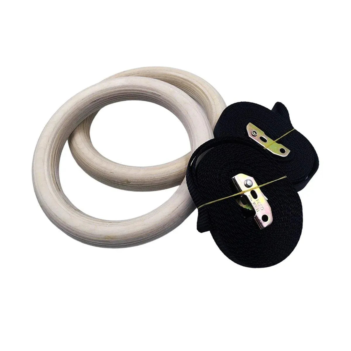 Adjustable Birch Gymnastics Rings for Home Fitness Exercise Equipment