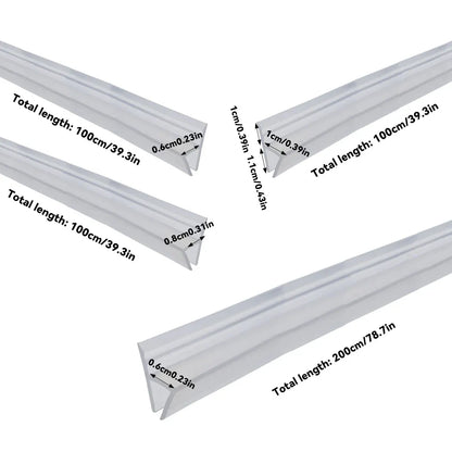 Silicone Sealing Strip Weatherproof Soundproof Door Window Seal for Home Office - 0.6 x 100CM