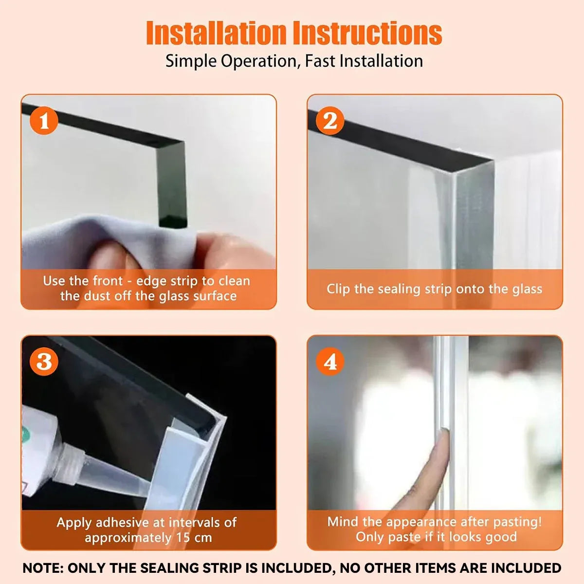 Silicone Sealing Strip Weatherproof Soundproof Door Window Seal for Home Office - 0.6 x 100CM