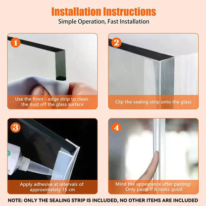 Silicone Sealing Strip Weatherproof Soundproof Door Window Seal for Home Office - 0.8 x 100CM