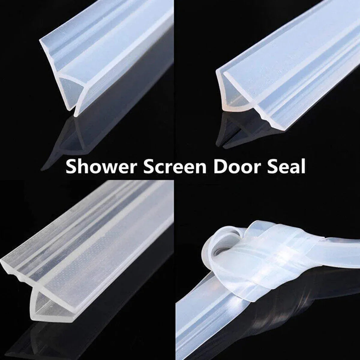 Silicone Sealing Strip Weatherproof Soundproof Door Window Seal for Home Office - 0.8 x 100CM