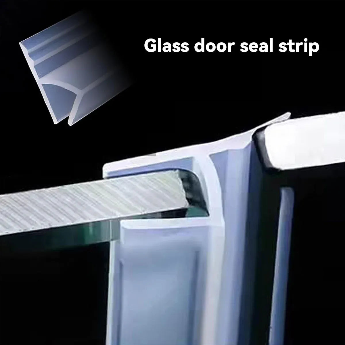 Silicone Sealing Strip Weatherproof Soundproof Door Window Seal for Home Office - 0.8 x 100CM