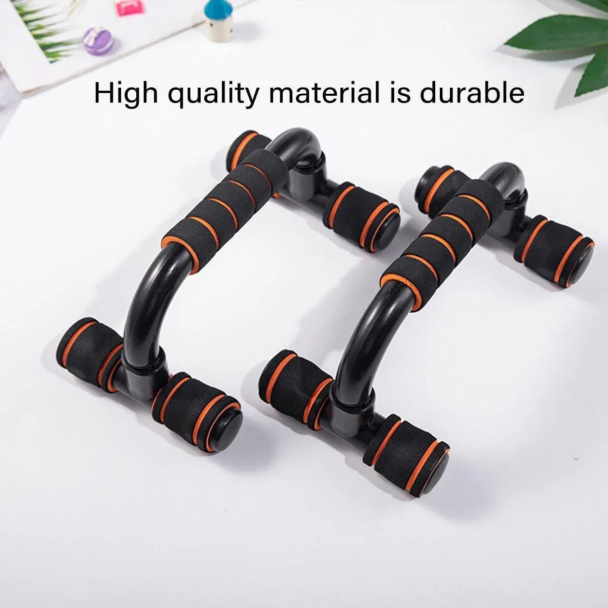 H Shaped Push Up Bars Home Fitness Equipment for Chest Arm Shoulder Training - Orange