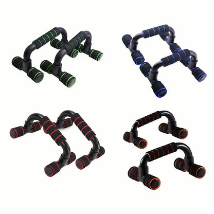 H Shaped Push Up Bars Home Fitness Equipment for Chest Arm Shoulder Training - Red