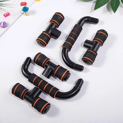 H Shaped Push Up Bars Home Fitness Equipment for Chest Arm Shoulder Training - Red