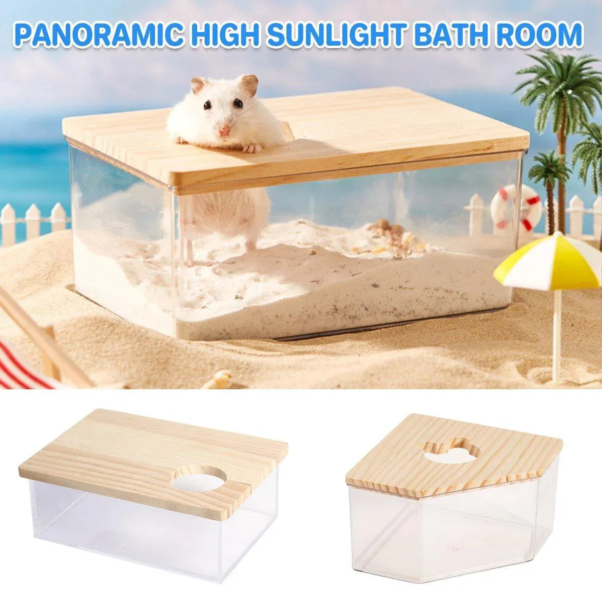 Transparent Acrylic Hamster Bathroom Dual Use Large Toilet Bath Sand Urine Basin - Five-pointed star