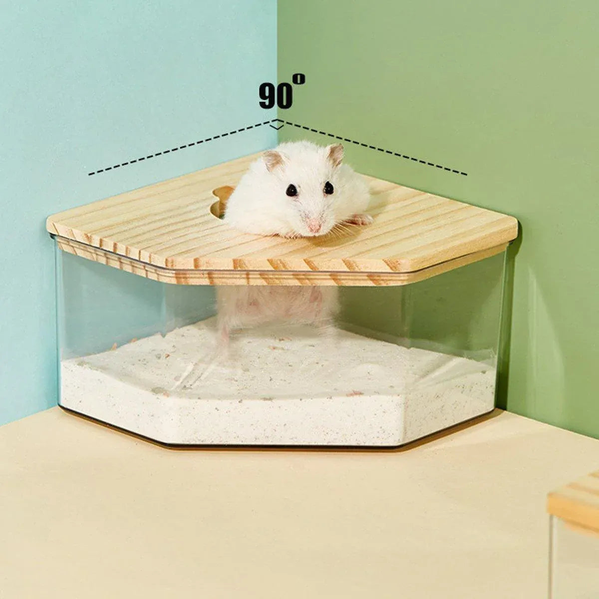 Transparent Acrylic Hamster Bathroom Dual Use Large Toilet Bath Sand Urine Basin - Five-pointed star