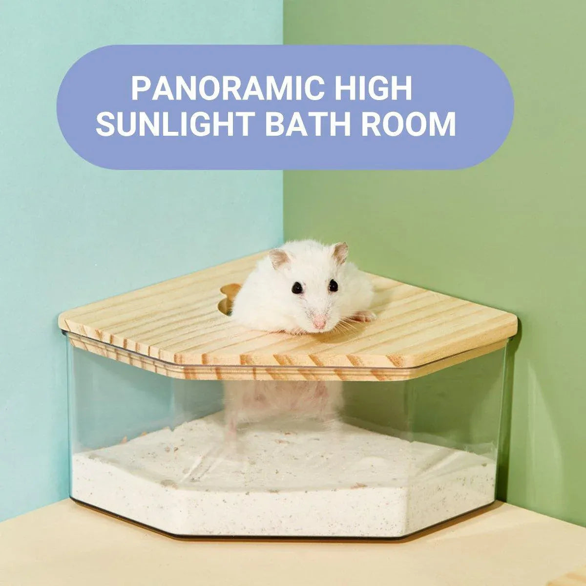Transparent Acrylic Hamster Bathroom Dual Use Large Toilet Bath Sand Urine Basin - Five-pointed star