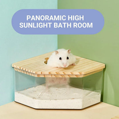 Transparent Acrylic Hamster Bathroom Dual Use Large Toilet Bath Sand Urine Basin - Five-pointed star