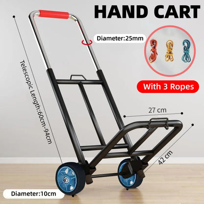Folding Hand Trolley Heavy Duty Solid Wheel or Stair Climber Tri Wheel for Moving - Stair Climber