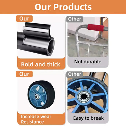 Folding Hand Trolley Heavy Duty Solid Wheel or Stair Climber Tri Wheel for Moving - Stair Climber