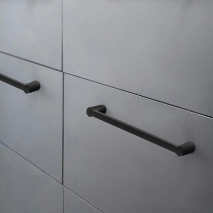 Modern Simple Cabinet Door Handle 96mm 128mm Long Pull for Kitchen Furniture - Black - 96mm