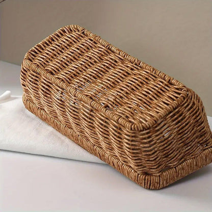 Wall-Mounted Rattan Style Hanging Storage Basket Kitchen Vegetable Fruit Basket - Large