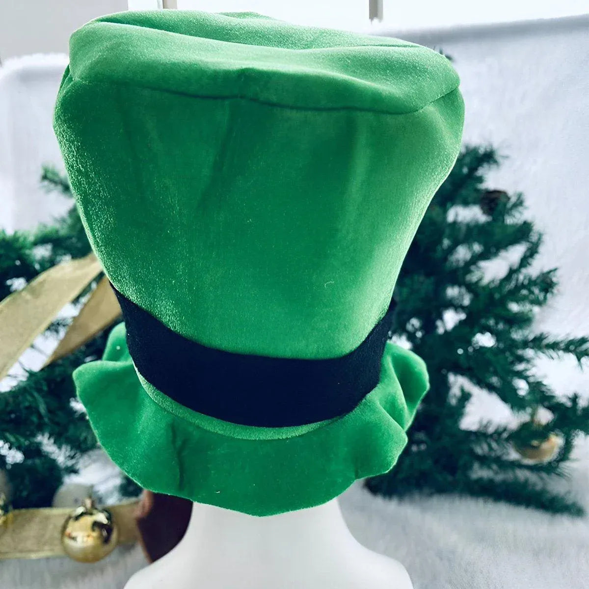 St Patricks Day Hat Festival Party Digital Print Irish Green Shamrock Cap - B