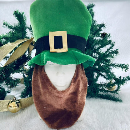 St Patricks Day Hat Festival Party Digital Print Irish Green Shamrock Cap - B