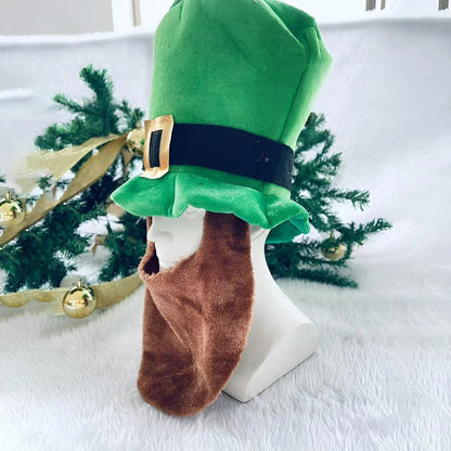 St Patricks Day Hat Festival Party Digital Print Irish Green Shamrock Cap - B
