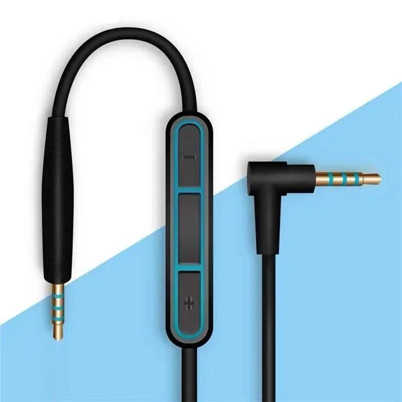 2.5mm to 3.5mm Audio Cable with Mic Volume Control for Bose QC25 QC35 Android