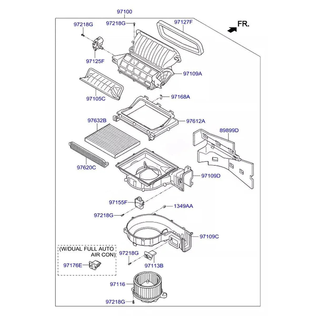 Replacement Motor For IX45 SONATA TUCSON Compatible with Hyundai Kia models2013