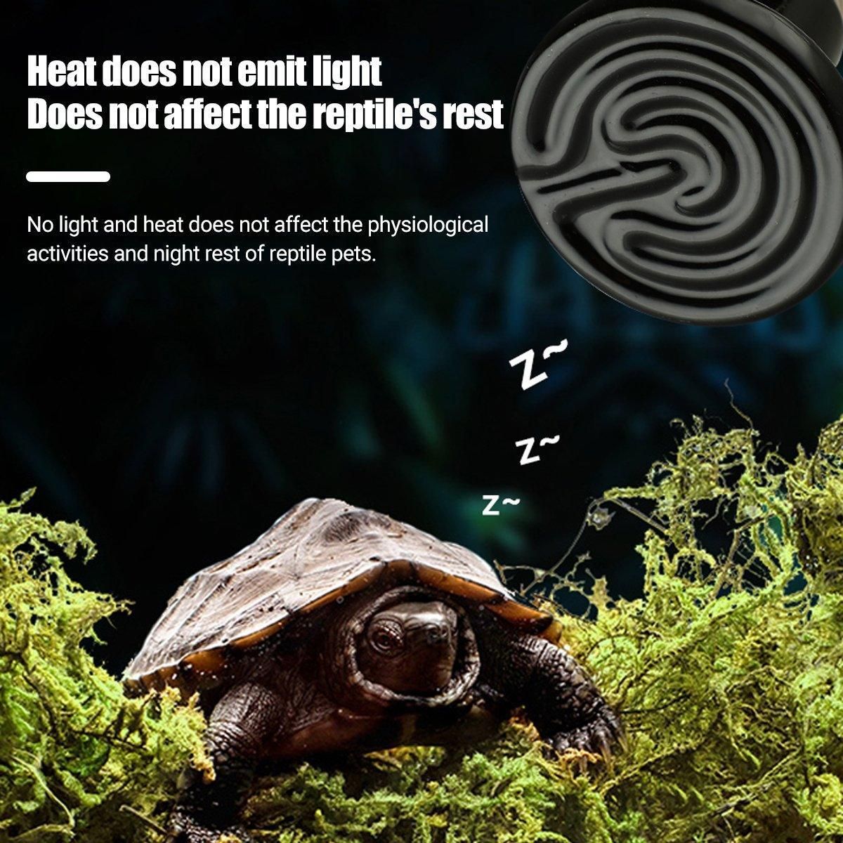2X Ceramic Infrared Heat Lamp Bulbs for Reptiles and Terrariums - 25W-2PCS