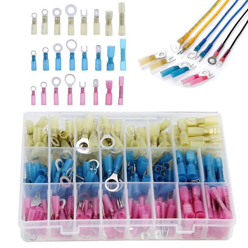 240PCS Heat Shrink Wire Connectors Electrical Crimp Marine Automotive Terminals