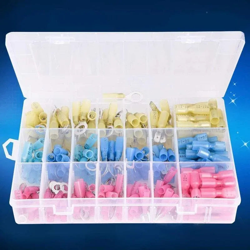 240PCS Heat Shrink Wire Connectors Electrical Crimp Marine Automotive Terminals