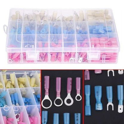 240PCS Heat Shrink Wire Connectors Electrical Crimp Marine Automotive Terminals