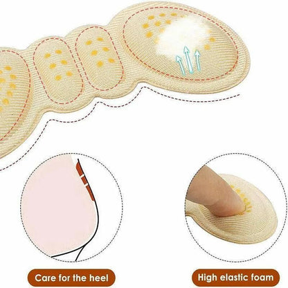 1Pair Thin Heel Insole Heel Protectors Heel Pads Shoe Liner Shoe Inserts Heel Grip - Apricot