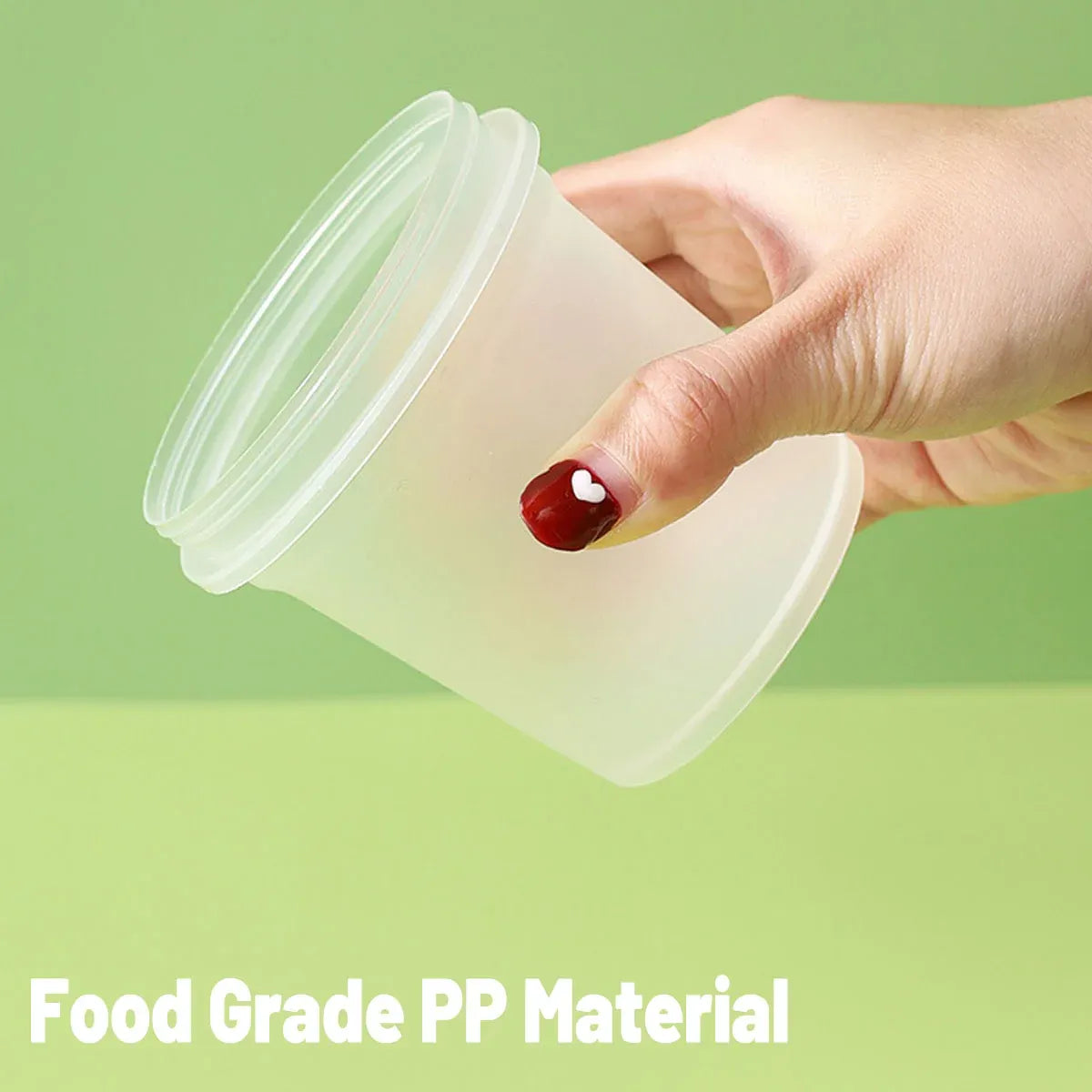 50pcs Dessert Packing Boxes 300ml 500ml Clear Takeout Cup Containers for Cake - 300ml