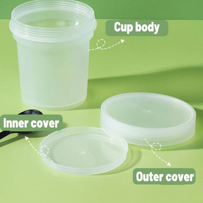 50pcs Dessert Packing Boxes 300ml 500ml Clear Takeout Cup Containers for Cake - 300ml