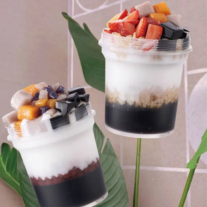 50pcs Dessert Packing Boxes 300ml 500ml Clear Takeout Cup Containers for Cake - 300ml