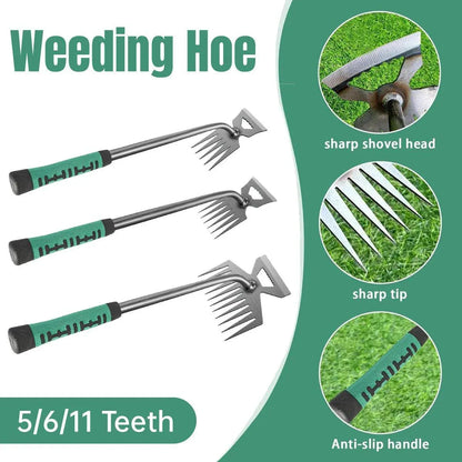 Garden Weeding Digging Tool Farm Household Hoe Durable Handheld Weeder Artifact - 11 teeth