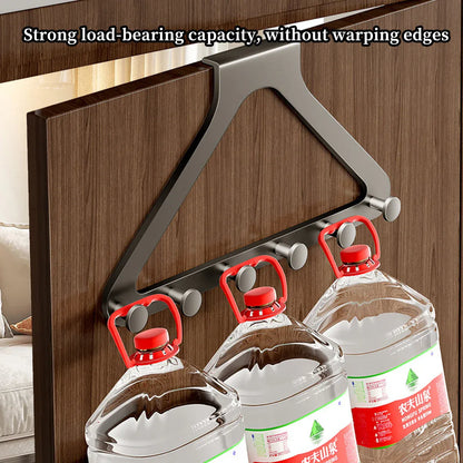 Door Hanger Hook Rack Over The Door Organizer with 6 Hooks for Coat Jacket Bag