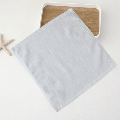 6PCS Hotel Cotton Face Towel White Soft Square Cloth Beauty Salon KTV Thick Wash - 32x32cm-Pearl satin-60g