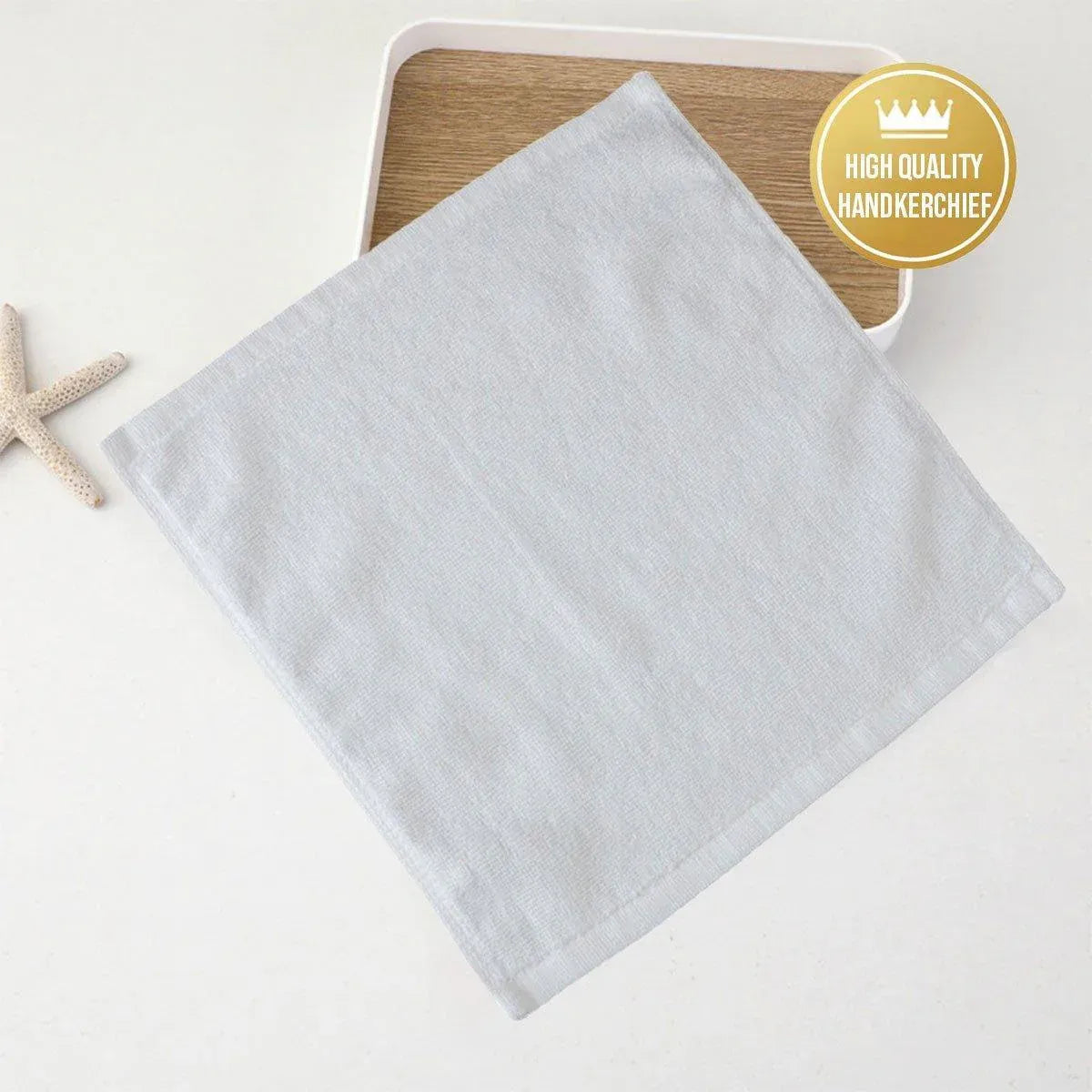 6PCS Hotel Cotton Face Towel White Soft Square Cloth Beauty Salon KTV Thick Wash - 32x32cm-Pearl satin-60g