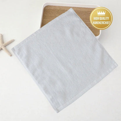 6PCS Hotel Cotton Face Towel White Soft Square Cloth Beauty Salon KTV Thick Wash - 35x35cm-Patternless-70g