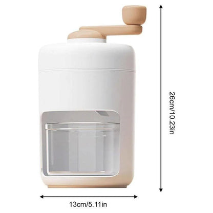 Hand Crank Ice Crusher Machine Shaver for Smoothies Slushies Milkshakes Desserts