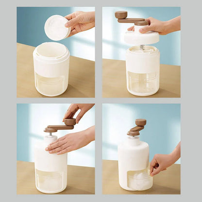 Hand Crank Ice Crusher Machine Shaver for Smoothies Slushies Milkshakes Desserts