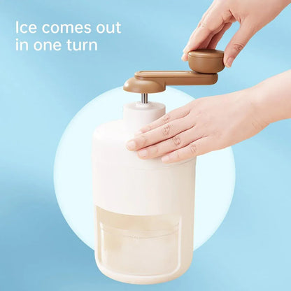 Hand Crank Ice Crusher Machine Shaver for Smoothies Slushies Milkshakes Desserts