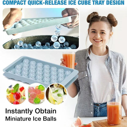 3 Layer Ice Cube Tray Mold Home Ice Compartment Press for Freezer Storage