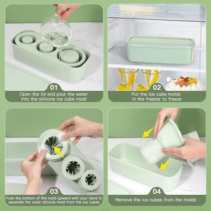 Silicone Ice Cube Tray for 20oz 30oz 40oz Tumbler Easy Release Reusable Mold - Coffee