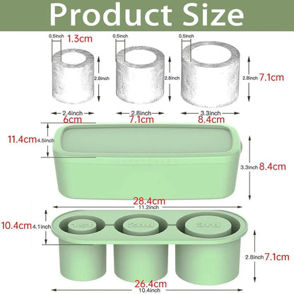 Silicone Ice Cube Tray for 20oz 30oz 40oz Tumbler Easy Release Reusable Mold - Yellow