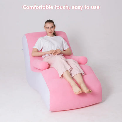 Portable Inflatable Lounge Sofa Chair Outdoor Recliner Air Couch Folding Seat