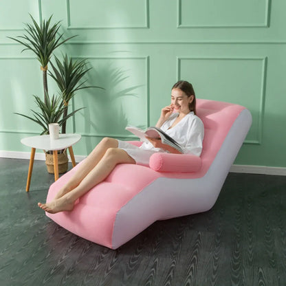 Portable Inflatable Lounge Sofa Chair Outdoor Recliner Air Couch Folding Seat