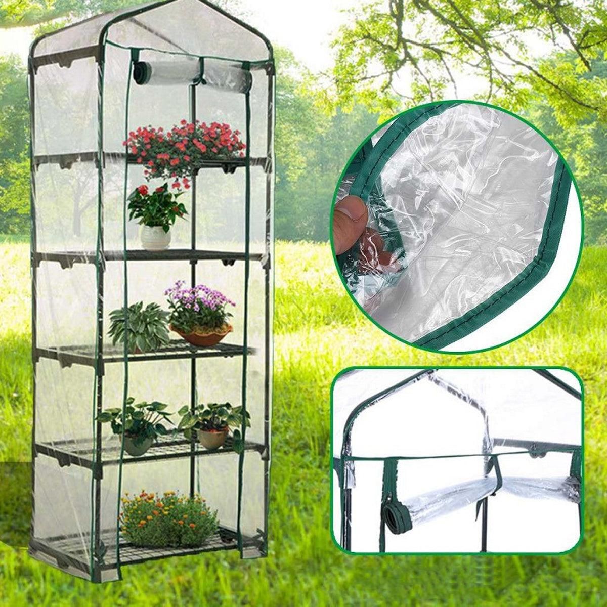 5 Tier Garden PVC Plant Insulation Warming Shed Conservatory Cover No Brackets