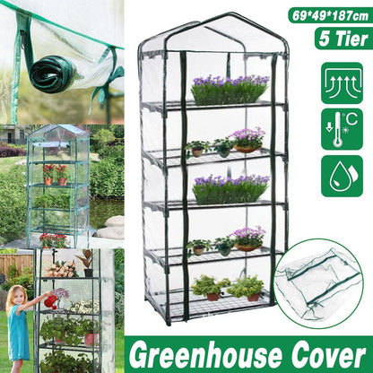 5 Tier Garden PVC Plant Insulation Warming Shed Conservatory Cover No Brackets